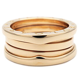 Authentic BVLGARI B-zero1 Ring 3 Band K18 750YG Yellow Gold