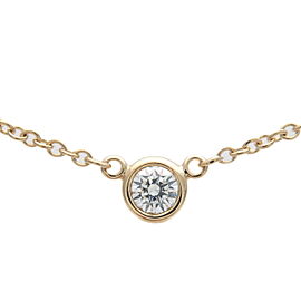 Tiffany & Co.By The Yard 1P Diamond Necklace 0.08ct K18 Yellow Gold