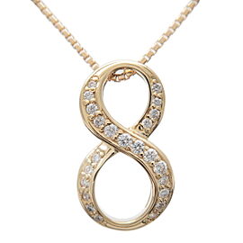 NOMBRE Number 8 Diamond Necklace Small 0.19ct K18YG Yellow Gold