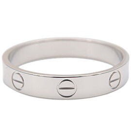 Authentic Cartier Mini Love Ring K18WG White Gold