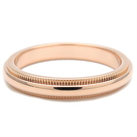 Tiffany & Co. Milgrain Band Ring K18PG 750PG Rose Gold