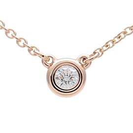 Tiffany & Co. By the Yard 1P Diamond Necklace Rose Gold