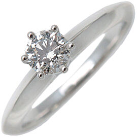 Tiffany & Co. Solitaire 1P Diaond Ring Platinum