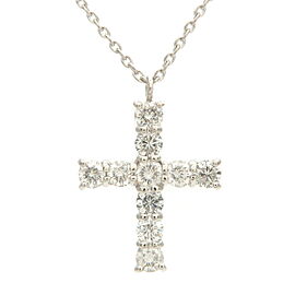 VENDOME AOYAMA Cross Diamond Necklace Platinum