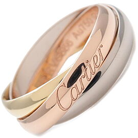 Auth Cartier Trinity Ring SM K18 750YG/WG/PG