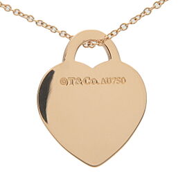 Tiffany & Co. Return to Tiffany Heart Tag Necklace K18PG Rose Gold