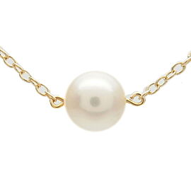 MIKIMOTO 1P Pearl Necklace K18YG 750YG Yellow Gold