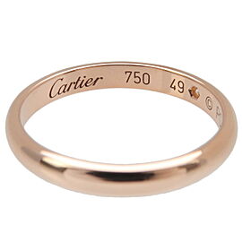 Cartier Wedding Ring 1P Diamond K18PG 750PG Rose Gold #49 US5 EU49 Used F/S