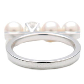 Auth TASAKI Balance Solo Pearl Diamond Ring