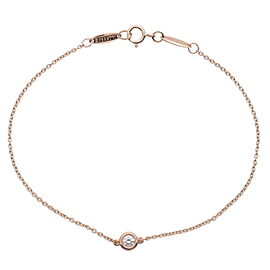 Tiffany & Co. By the Yard 1P Diamond Bracelet 0.07ct K18 Rose Gold Used F/S