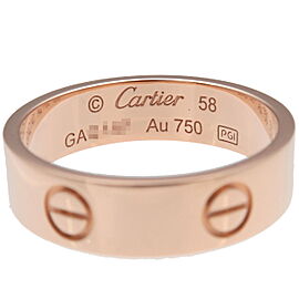 Cartier Love Ring K18PG 750PG Rose Gold #58 US8.5 EU58.5 Used F/S