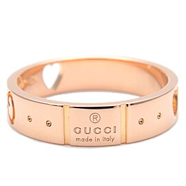 GUCCI Icon Amour Ring K18PG 750PG Rose Gold US4 EU47 Used F/S