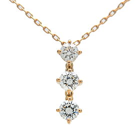 VENDOME AOYAMA 3P Diamond Necklace 0.35ct K18YG Yellow Gold