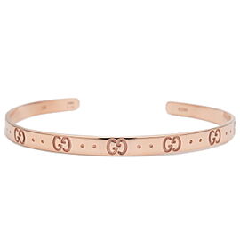 GUCCI Icon Open Bangle Blacelet #16 K18PG 750PG Rose Gold