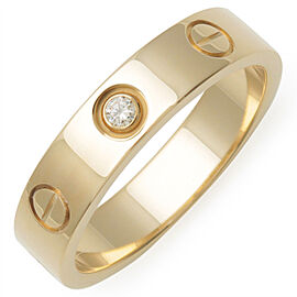 Cartier Mini Love Ring 1P Diamond K18 Yellow Gold