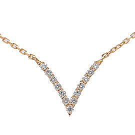 Star Jewelry Diamond Necklace 0.05ct K18YG 750YG Yellow Gold