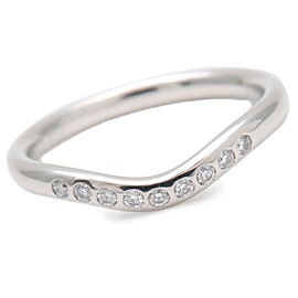 Tiffany&Co. Curved Band Ring 9P Diamond