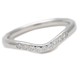 Tiffany&Co. Curved Band Ring 9P Diamond