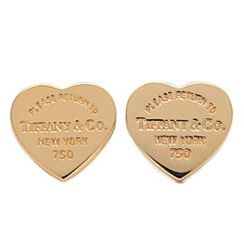 Tiffany&Co. Return to Tiffany Mini Heart Earrings K18 Yellow Gold