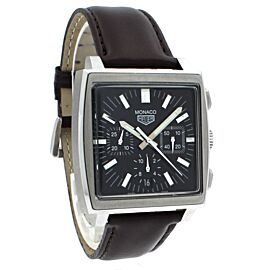 Tag Heuer Monaco Chronograph Automatic Black Dial 38mm Men's Watch