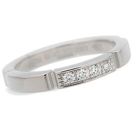 Cartier Maillon Panthère 4P Diamond Ring K18 750White Gold