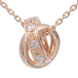 4℃ Circle Charm Diamond Necklace K18PG 750PG Rose Gold