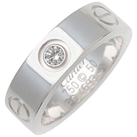 Cartier Love Ring Half Diamond K18WG 750WG White Gold