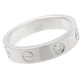 Cartier Mini Love Ring 1P Diamond K18 750WG White Gold