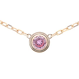 Cartier Saphir Leger de Cartier 1P Pink Sapphire Necklace K18PG