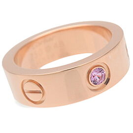 Cartier Love Ring 1P Pink Sapphire K18 Rose Gold