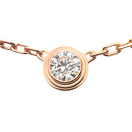 Cartier Diamant Leger 1P Necklace Diamond 0.09ct K18PG Rose Gold