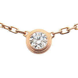 Cartier Diamant Leger 1P Necklace Diamond Rose Gold