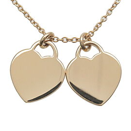 Tiffany&Co. Return to Tiffany Mini Double Heart Tag Necklace K18YG