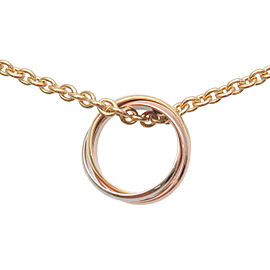 Cartier Trinity Necklace K18 Yellow Gold White Gold Rose Gold