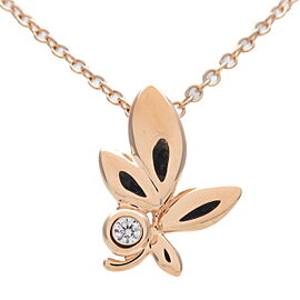 Tiffany & Co. Olive leaf 1P Diamond Necklace K18PG 750PG Rose Gold