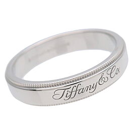 Tiffany&Co. Notes Band Milgrain Ring PT950 Platinum