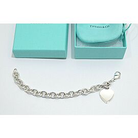 TIFFANY & Co Sterling Silver Heart Tag Bracelet Lxmda-339