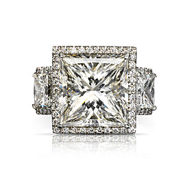 11 CARAT PRINCESS CUT DIAMOND ENGAGEMENT RING PLATINUM CERTIFIED 8 CT G VS1 BY MIKE NEKTA