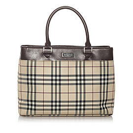 Burberry House Check Canvas Handbag