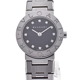 BVLGARI Bulgari Stainless Steel/Stainless Steel Quartz diamond Watch LXGH-142