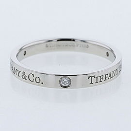 TIFFANY & Co 950 Platinum Flat band Ring LXGBKT-681