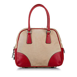 Prada Canapa Bauletto Canvas Handbag