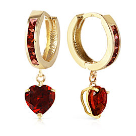 4.1 CTW 14K Solid Gold Sicily Garnet Earrings