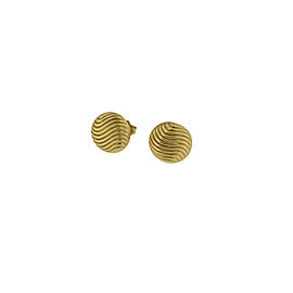 14K Yellow Gold Shell Stud Earrings