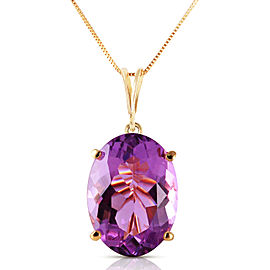 7.55 CTW 14K Solid Gold Necklace Oval Purple Amethyst