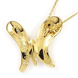 TIFFANY & Co 18K Yellow Gold Butterfly Motif Necklace LXWBJ-518