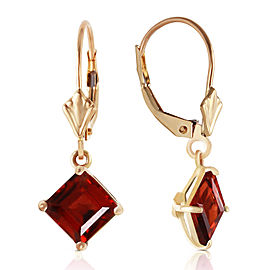 3.2 CTW 14K Solid Gold Carrie Garnet Earrings