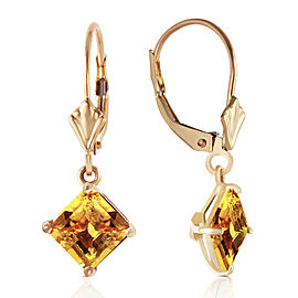 3.2 CTW 14K Solid Gold Pallas Citrine Earrings