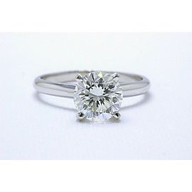 Leo Diamond Engagement Ring Round 1.97cts H SI1 14k White Gold Retail $36,000