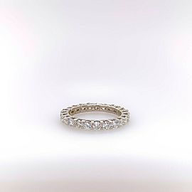 1.50 ctw Round Brilliant Diamond Eternity Band 14kt White Gold G VS Ring Size 5